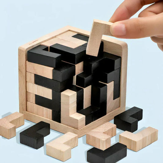 3D Holz-Puzzle - Kreatives Denkspiel Meisterwerk