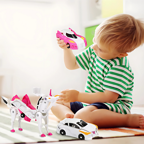 Magnetisches Einhorn Verwandlungsauto - Kreatives Spielzeug für Kinder