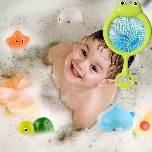 Leuchtendes Badespielzeug mit Kescher – Spaß und Abenteuer im Wasser