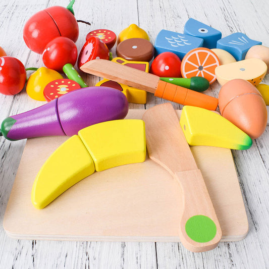 Holz-Schneide-Set im Montessori-Stil für kreatives Spielen und Lernen