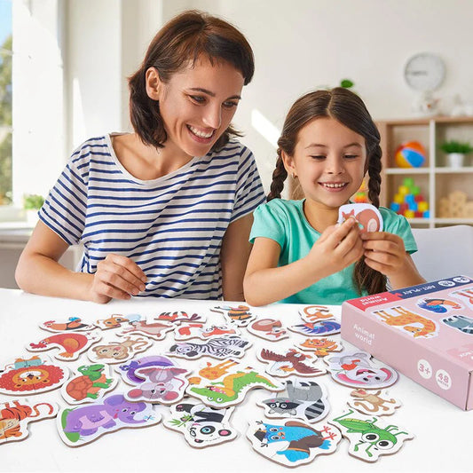 Unterhaltung und Lernen für Kinder – Farbige Puzzle mit ansprechenden Motiven