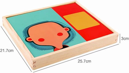 Originelles Magnetpuzzle – Kreative lustige Gesichter zum Bauen