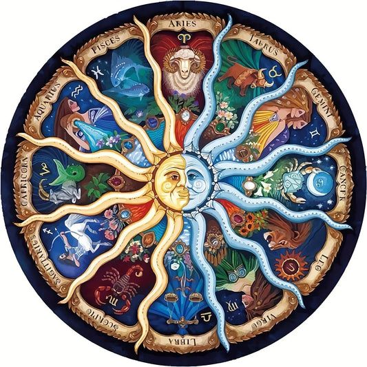 Vereinfachen Sie Ihr Sternenwissen mit unserem 1000-teiligen runden Astrologie-Puzzle