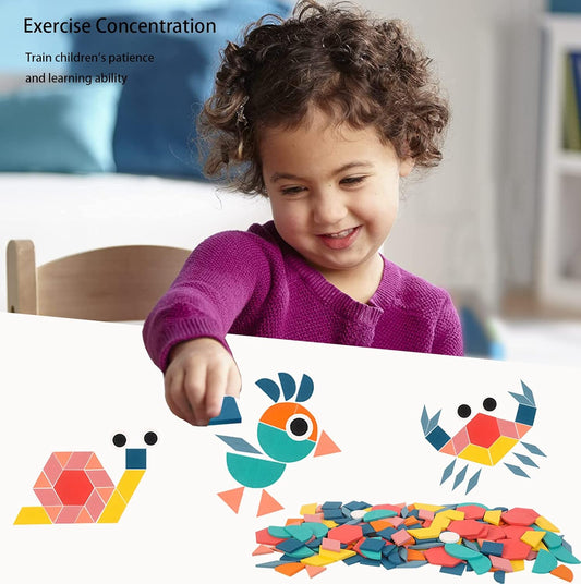 Lassen Sie Ihrer Fantasie freien Lauf mit dem kreativen geometrischen Formenpuzzle
