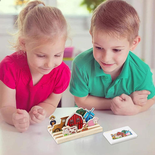 Kreatives 3D-Holzpuzzle – Märchenhaftes Kombinationsspiel für grenzenlosen Spielspaß