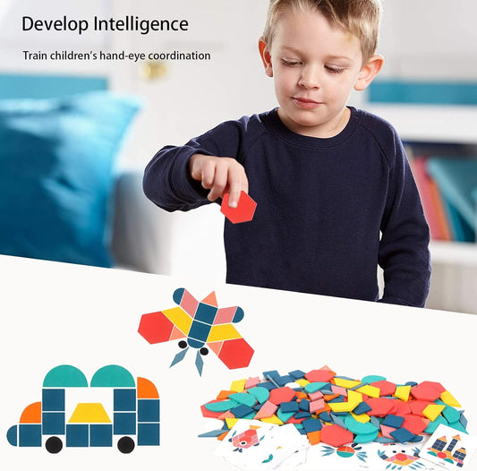 Lassen Sie Ihrer Fantasie freien Lauf mit dem kreativen geometrischen Formenpuzzle