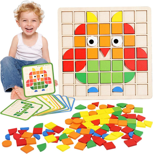Holzpuzzle für kleine Kinder – Fördert die Feinmotorik und das kreative Spielen