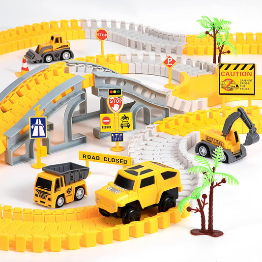 Baue Deine Traum-Baustelle: Flexibles Rennstrecken-Set für kreative Abenteuer