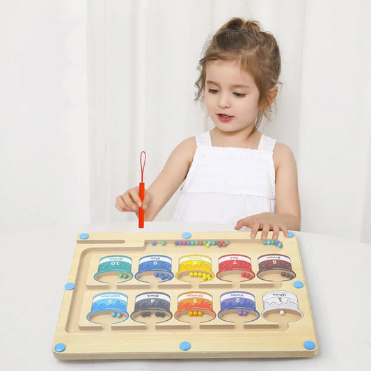 Labirinto Magnético Montessori para Aprendizaje Interactivo