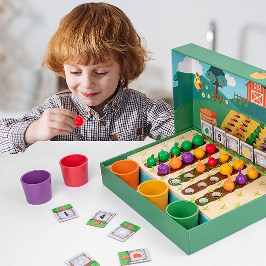 Montessori Sortierset mit Farben und Zahlen für kreatives Lernspiel