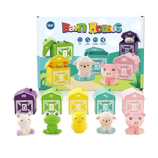 Entdecken Sie die bunte Welt der Zahlen und Farben mit der Montessori Bauernhof-Spielset