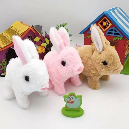 Hoppelnder Plüschhase - Liebevolles Kinderspielzeug für Spaß und Geborgenheit