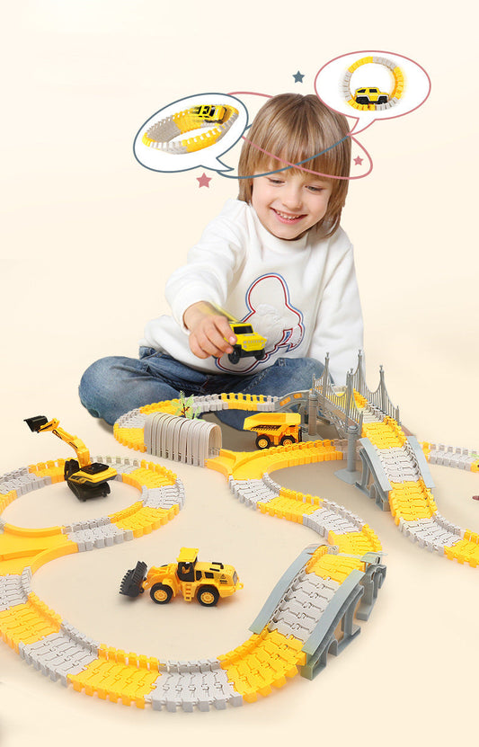 Baue Deine Traum-Baustelle: Flexibles Rennstrecken-Set für kreative Abenteuer