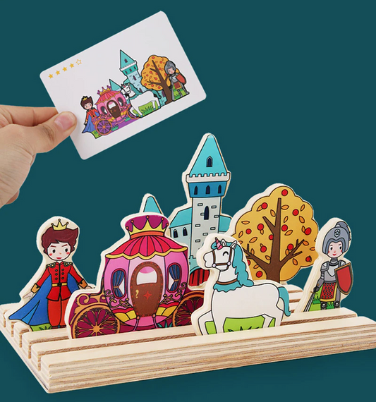 Kreatives 3D-Holzpuzzle – Märchenhaftes Kombinationsspiel für grenzenlosen Spielspaß