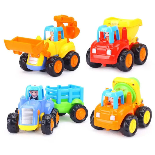 Set di Veicoli da Cantiere Colorati per Bambini