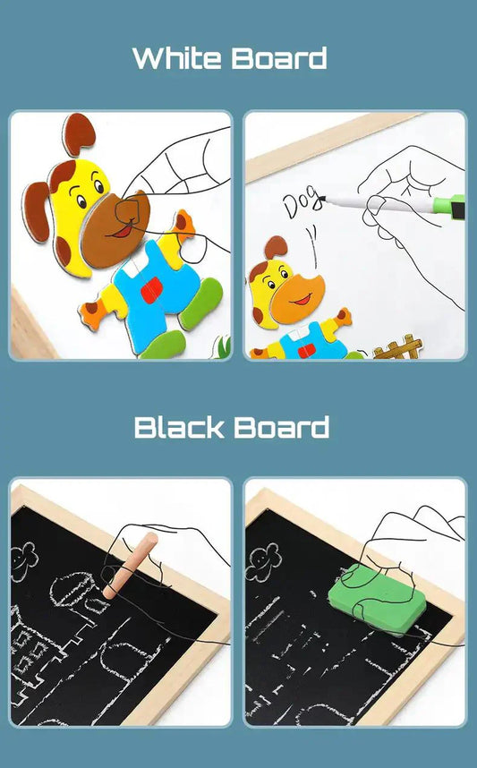 Multifunktionale 2-in-1 Montessori Zeichentafel für kreatives Lernen