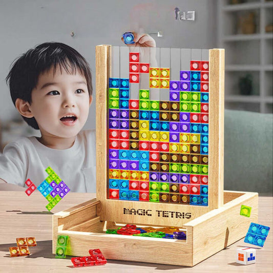 Magisches Holz-Tetris-Spiel - Klassisches Standardmodell für unendlichen Spielspaß