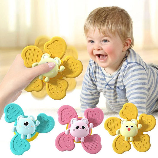 Farbenfrohes Baby-Badespielzeug mit Saugnapf – Set aus 3 lustigen Wasserfreunden