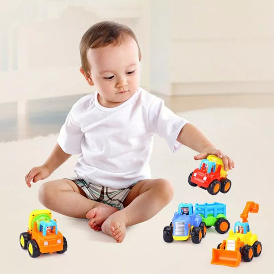 Set di Veicoli da Cantiere Colorati per Bambini