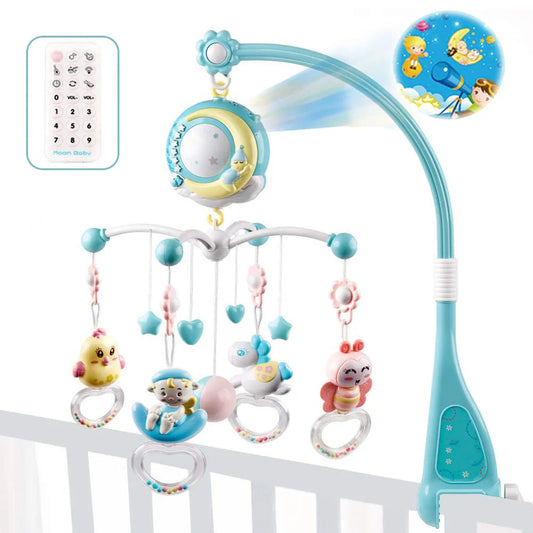 Beruhigende Baby-Mobile mit Musik und Lichtprojektion – Perfekte Einschlafhilfe für Neugeborene