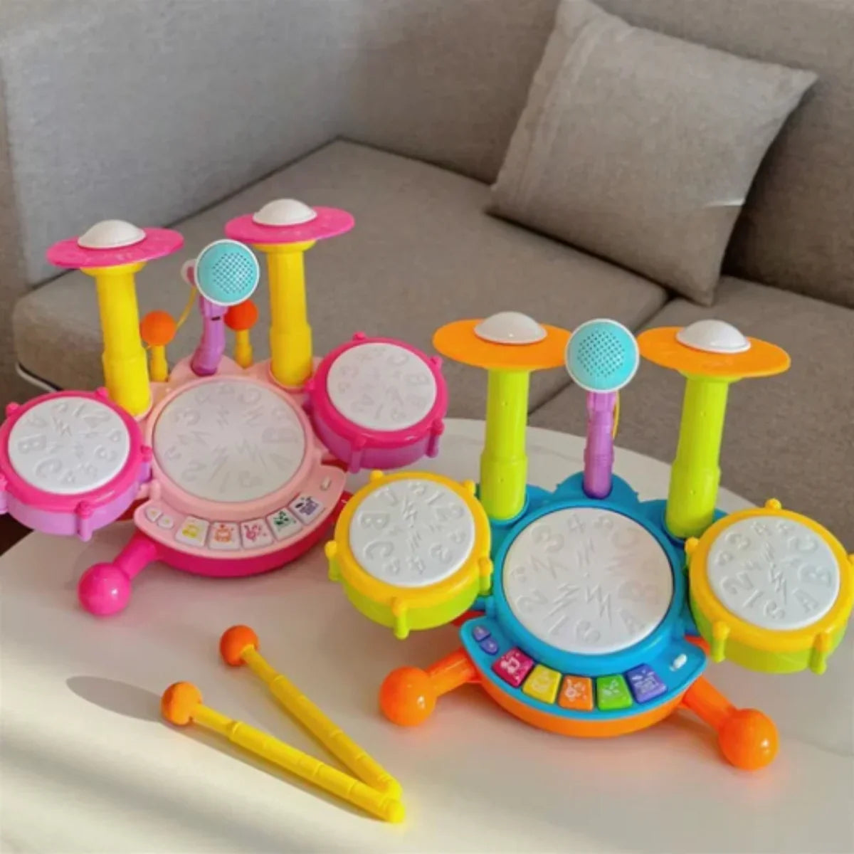 Elektronisches Kinder-Schlagzeug – Kreatives Musikspielzeug mit faszinierenden Licht- und Soundeffekten