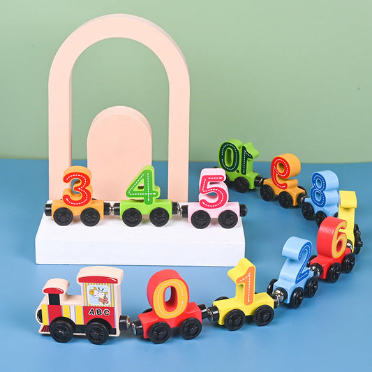Holziger Magnetischer Montessori Lernzug – Fördern Sie die Kreativität und Feinmotorik Ihres Kindes