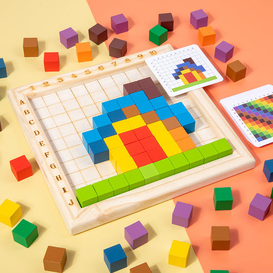Entdecken Sie das Montessori Holzspielzeug: Farbige Buchstaben und Zahlen für spielerisches Lernen