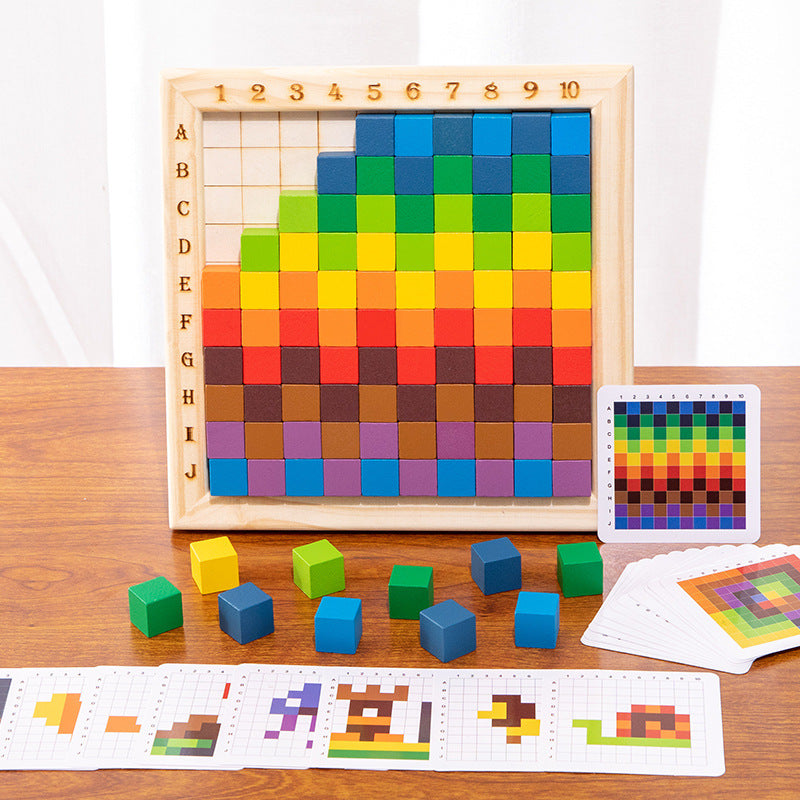 Entdecken Sie das Montessori Holzspielzeug: Farbige Buchstaben und Zahlen für spielerisches Lernen
