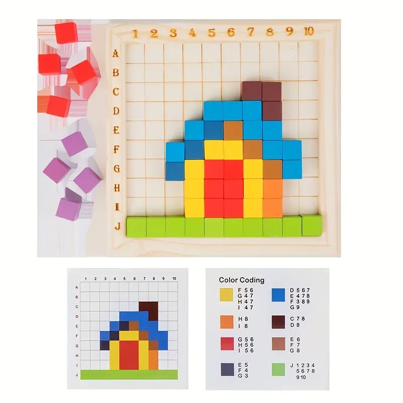 Entdecken Sie das Montessori Holzspielzeug: Farbige Buchstaben und Zahlen für spielerisches Lernen