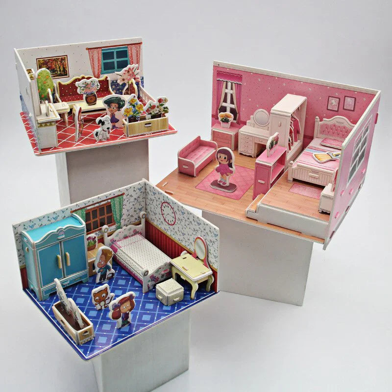 Kreatives 3D-Puzzle – Bau dein Traumhaus zum Spielen und Gestalten