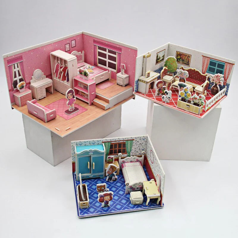 Kreatives 3D-Puzzle – Bau dein Traumhaus zum Spielen und Gestalten