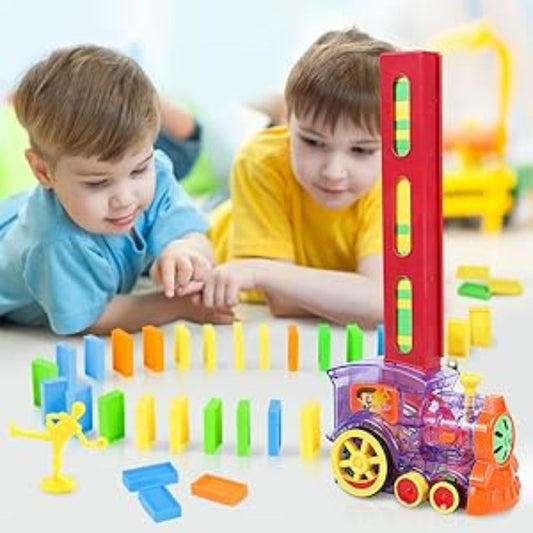 Perfekte Domino-Reihen für Unterhaltung pur – Automatischer Dominosteine-Lok für stundenlangen Spaß
